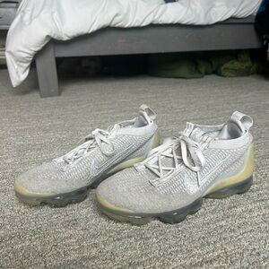 Nike VaporMax in Light Gray and Cream